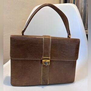 Vintage Palizzio Brown Leather Handbag